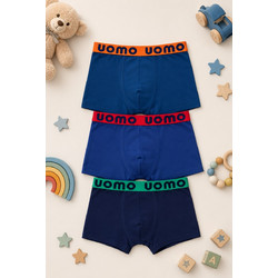Παιδικά Βαμβακερά Boxer Αγόρι 3Pack W13056 - ΠΟΛΥΧΡΩΜΟ