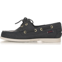 Sebago BOAT SHOES L74121SW-A97R DOCKSIDES PORTLAND NUBUCK WOMAN BLUE UNIVERSE