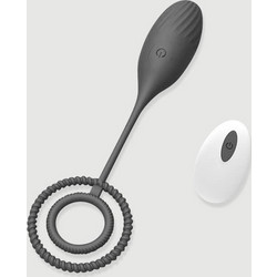 Ασύρματος Δονητής Σιλικόνης Sexopolis My Remote Play Ribbed Silicone Remote Controlled Bullet VIbrator With Handle - Μαύρος