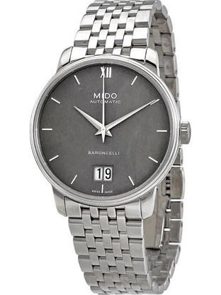 Mido Baroncelli III Ανδρικό Ρολόι Αυτόματο με Ασημί Μεταλλικό Μπρασελέ M027.426.11.088.00