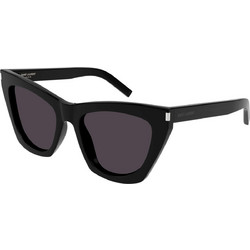 Saint Laurent SL 214 001 Γυναικεία Γυαλιά Ηλίου Πεταλούδα Κοκάλινα Μαύρα με Μαύρο Polarized Φακό