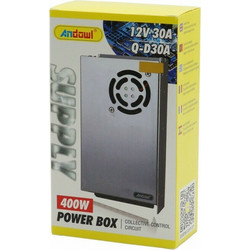 Andowl Qd30a Τροφοδοτικό LED Ισχύος 400W με Τάση Εξόδου 12V