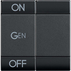Πλήκτρο Scs Φωτεινό On/Off/Gen 2 Στοιχείων Γραφίτης Living Light