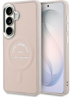 Karl Lagerfeld Embossed Ring RSG Logo Back Cover Pink (Samsung Galaxy S26)