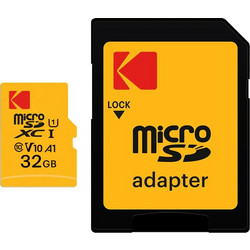 Kodak Premium Performance microSDΗC 32GB Class 10 U1 V10 A1 UHS-I 85MB/s+ Adapter