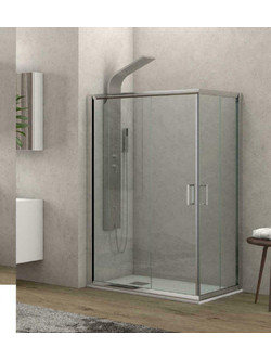 Karag New Flora 100 NFL10080110180 Καμπίνα Ντουζιέρας με Συρόμενη Πόρτα 80x110x180cm Clear Glass