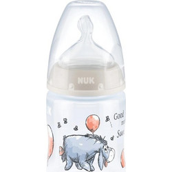 Nuk First Choice+ Πλαστικό Μπιμπερό με Θηλή Σιλικόνης κατά των Κολικών 0-6m Disney Winnie The Pooh Grey 150ml