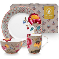 PIP STUDIO - ΣΕΤ/3 ΠΡΩΙΝΟΥ BLOOMING TALES KHAKI