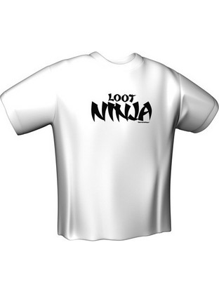 GAMERSWEAR T-SHIRT LOOT NINJA WHITE (L)