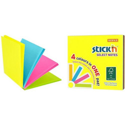 ΧΑΡΤΙΑ ΣΗΜΕΙΩΣΕΩΝ STICKN ΑΥΤΟΚΟΛΛΗΤΑ 4 ΝΕΟΝ ΧΡΩΜΑΤΑ Α' 76X76MM 100 ΦΥΛΛΑ