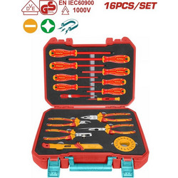 Κασετίνα Εργαλειών Χειρός 1000V VDE 16 Τεμάχια TOTAL THKITH1601