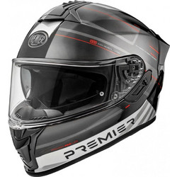 Premier Evoluzione SP92 Dark Grey / White / Red Glossy Κράνος Μηχανής Full Face 1520gr