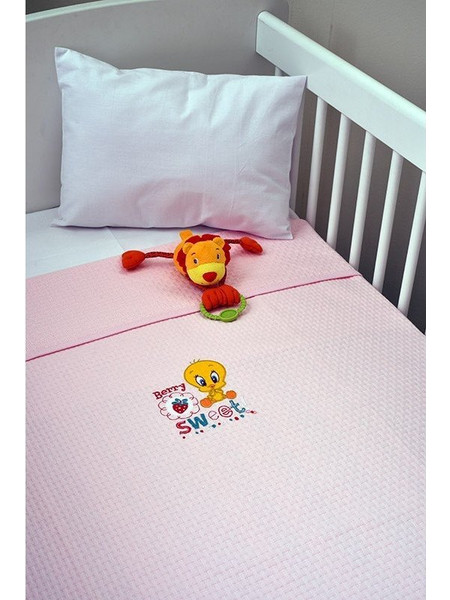 Baby Oliver Des 26 Looney Tunes Κουβέρτα Αγκαλιάς Πικέ 80x100 Ροζ