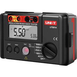 UNI-T UNI-T Tester μόνωσης UT501A, 100V/250V/500V/1000V