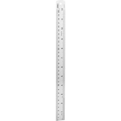 DELI DELI μεταλλικός χάρακας DL8030Y, ανοξείδωτο ατσάλι, 12"/30cm, ασημί