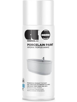Cosmoslac Porcelain Paint Σπρέι Βαφής Πορσελάνης Λευκό Gloss 400ml