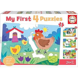 Παιδικό Puzzle Educa Farm Mothers & Babies 4 in 1 5 + 6 + 7 + 8 Κομμάτια