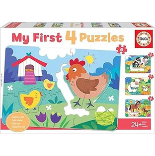 Παιδικό Puzzle Educa Farm Mothers & Babies 4 in 1 5 + 6 + 7 + 8 Κομμάτια