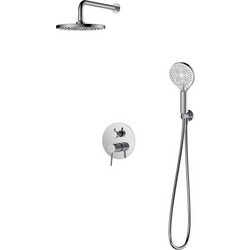 RAVENNA Nami 12 Chrome Wall Set Εντοιχιζόμενη Μπαταρία Λουτρού 2 Εξόδων