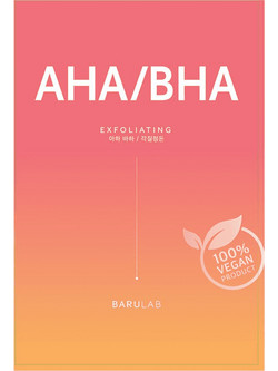 Barulab The Clean Vegan AHA-BHA Sheet Μάσκα Προσώπου για Ενυδάτωση 1τμχ