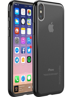 Promate Hybrid-X Πλαστική Θήκη Προστασίας iPhone X Με Μεταλλικές Άκρες - Μαύρη