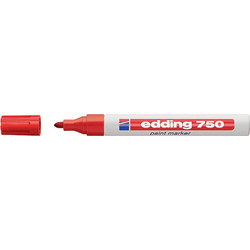 Edding 750 Ανεξίτηλος Μαρκαδόρος Κόκκινος 4mm 4-750002