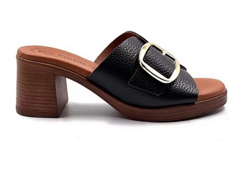 Eva Frutos Γυναικεία Ανατομικά Mules 6611 Grabado σε Μαύρο