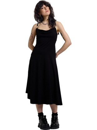 The Ragged Priest Simmer Strappy Midi Φόρεμα Μαύρο RPSS261081JS
