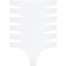 6 PACK βαμβακερά Brazilian slip με απαλές ραφές Λευκά