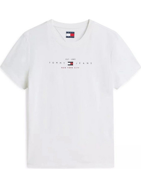 TOMMY JEANS TJW REG US LINEAR SS TEE DW0DW22789-YBL Ecru