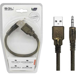 Αντάπτορας καλώδιο - USB-A male/Jack 3.5mm - 1S-01 - 20cm - 098067