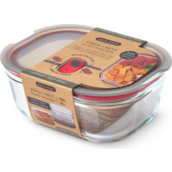 Black + Blum Γυάλινο Δοχείο Φαγητού Stack+Nest 900ml | Αεροστεγές + Στοιβαζόμενο
