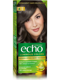 Farcom Echo 4 Καστανό Μόνιμη Βαφή Μαλλιών 60ml