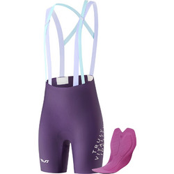 Rockbros YDDK017-1 TVI Women's Cycling Shorts with Bib and Pad Size S - Purple