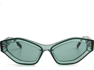 McQ MQ0382S 004 Γυναικεία Γυαλιά Ηλίου Cat Eye Κοκάλινα Πράσινα με Πράσινο Φακό
