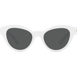 Versace VE4435 314/87 Γυναικεία Γυαλιά Ηλίου Οβάλ Κοκάλινα Λευκά με Μαύρο Polarized Φακό