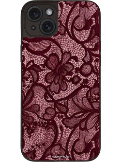 Sonique Diva Series Back Cover Μπορντό Δαντέλα (iPhone 15 Plus)
