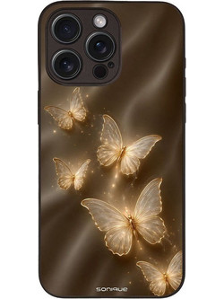Sonique Diva Series Back Cover Χρυσές Πεταλούδες (iPhone 15 Pro Max)