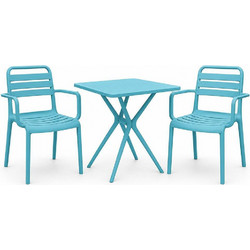 Nextdeco Fiona Σετ Έπιπλα Κήπου 3τμχ Μπλε 548520