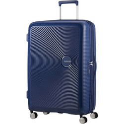 American Tourister Soundbox Expandable Βαλίτσα Μεγάλη 77x51.5x32.5cm με 4 Ρόδες Navy Μπλε