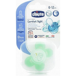 Chicco Physio Comfort Ανατομική Ορθοδοντική Πιπίλα Σιλικόνης 6-12m Πράσινο