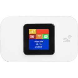 DNXT MF680-E Φορητό 4G LTE Router με Κάρτα SIM, Οθόνη LCD και WiFi έως 150Mbps (Μπαταρία 3000mAh) - White