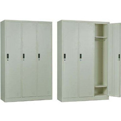 Locker 3 Θέσεων Ερμάριο - ανά Θέση: 3 Ράφια, Θέσεις για Κρεμάστρες, Μέταλλο Βαφή Άσπρο