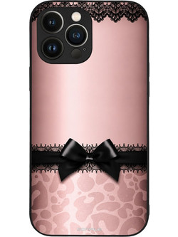 Sonique Diva Series Back Cover Λεοπάρ Φιόγκος - Ροζ (iPhone 13 Pro Max)