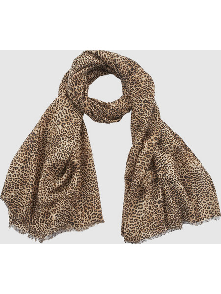VERDE 03-2608 ΓΥΝΑΙΚΕΙΑ ΕΣΑΡΠΑ ANIMAL PRINT CAMEL