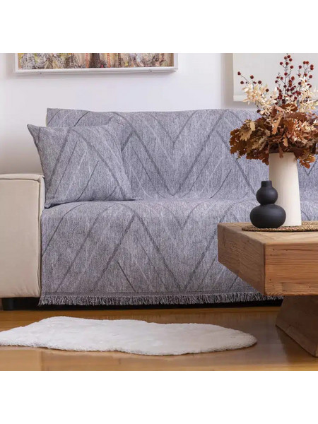 Borea Ριχτάρι Σενίλ Διθέσιο Venti 180 x 250 cm Γκρι