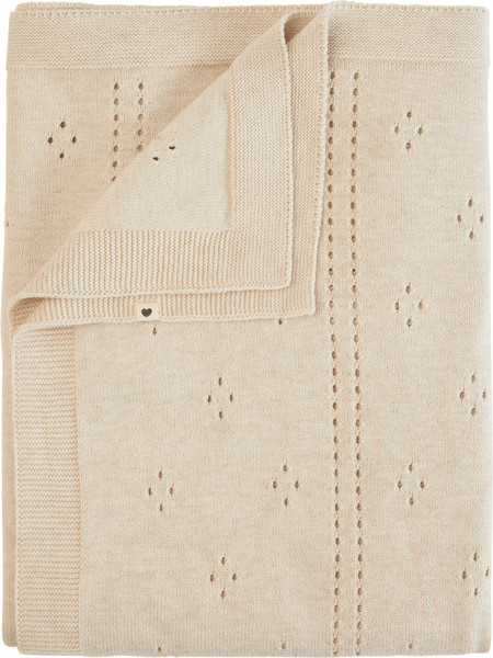 BIBS Πλεκτή Κουβέρτα Αγκαλιάς Pointelle Ivory 70x100cm