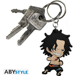 Abysse Corp One Piece Ace Rubber Keychain