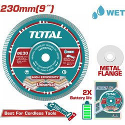 Total TAC062301 Διαμαντόδισκος Υγράς Κοπής 230 Χ 22.2mm Χ 2.2mm Λεπτός