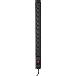 Activejet COMBO 12 socket power strip 1,5m black